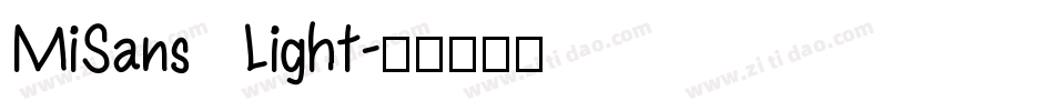 MiSans Light字体转换